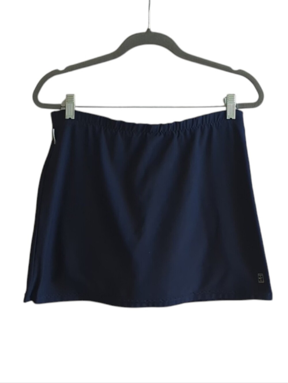 Nike Dark Blue Stretchy Knit Mini Skort (Skirt Over Shorts) Size M